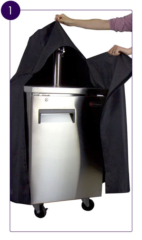 EZ-On Commercial Kegerator Cover with Door Panel