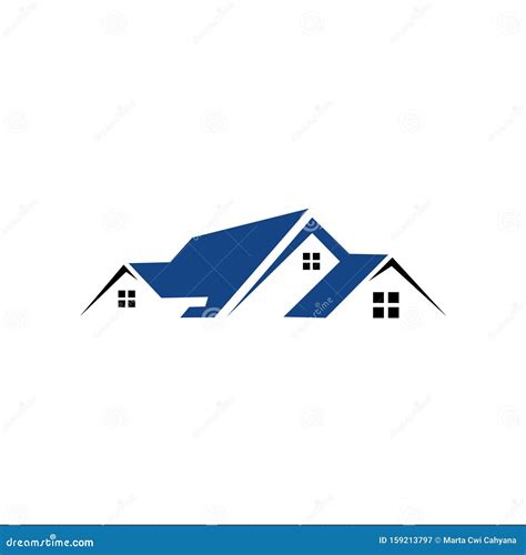 House Logo. Group of Houses Logo Vector Stock Vector - Illustration of ...