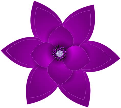 Purple Flower Clip art - Purple Deco Flower Transparent PNG Clip Art ...