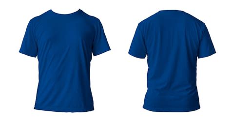 Premium Photo | Blank blue clean tshirt mockup isolated front view ...