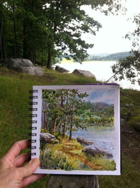 Watercolor Lake Scenes at PaintingValley.com | Explore collection of ...