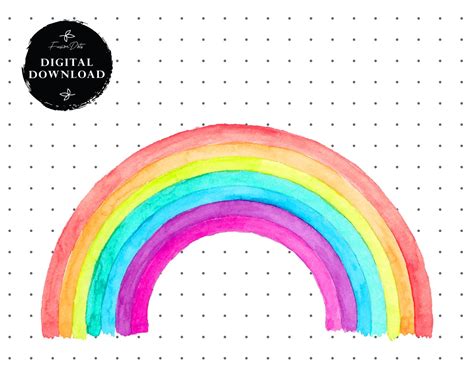 Rainbow Clipart Rainbows Pastel Digital Clip Art Illustration | Etsy