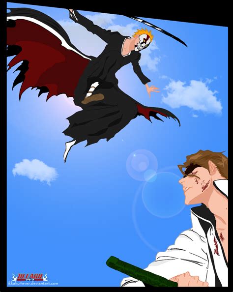 Ichigo vs Aizen chapter 395 by ikkaku4ever on DeviantArt