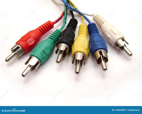 Composite Video and Audio Cables Stock Image - Image of electrical ...