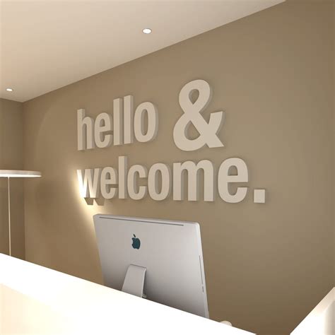 Hello & Welcome Office Design 3D | Moonwallstickers.com