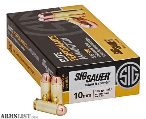 ARMSLIST - For Sale: Sig 10mm ammo for sale