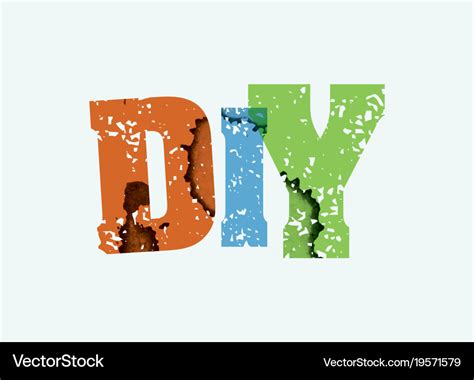 Diy concept stamped word art Royalty Free Vector Image