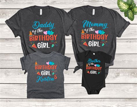 Birthday Girl Family ShirtsMatching Family Birthday | Etsy