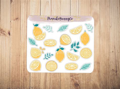 Lemon Stickers - Etsy