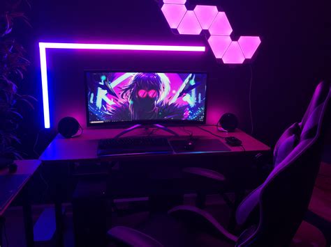 Vaporwave Battle Station | Gaming room setup, Video game rooms, Video ...