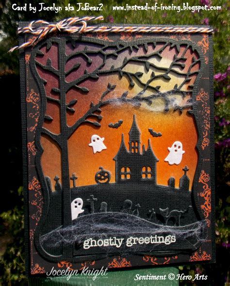 Instead of Ironing Blogspot: Spooky Halloween Greetings card