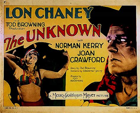 THE UNKNOWN - Vintage Silent Era Movie Posters