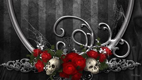 Skull And Roses Desktop Wallpapers - Wallpaper Cave