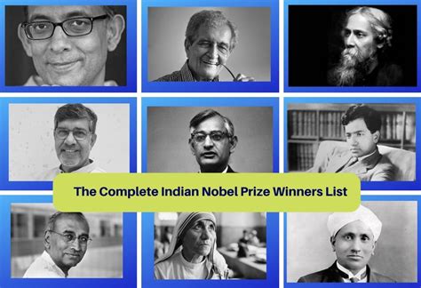 The Complete Indian Nobel Prize Winners List! - GetLitt!