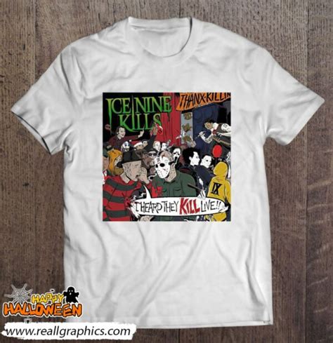 Freddy Krueger And Jason Voorhees Ice Nine Kills Album Halloween Shirt ...