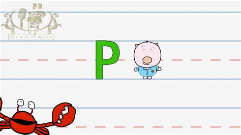 Write the letter P | Alphabet Writing lesson for children | The Singing ...