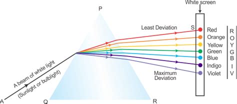 Draw a diagram to show the splitting of white light into seven colours ...