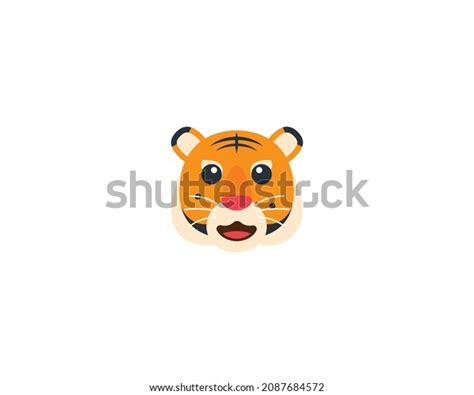 Tiger Vector Isolated Icon Emoji Illustration Stock Vector (Royalty ...