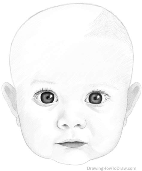 How to Draw a Baby’s Face in Basic Proportions – Drawing a Cute Baby ...