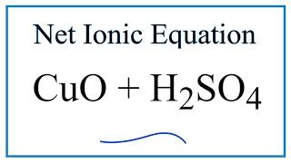 Copper Oxide and Sulfuric Acid Formula - KristophernPetton