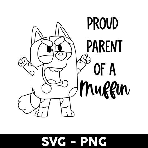 Muffin Outline Svg, Proud Muffin Parent Svg, Proud Parent Of | Inspire ...