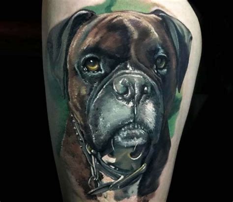 Boxer Dog tattoo by Bridget Tunstall | Post 23135