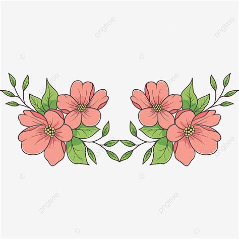 Gratis Vector Hd PNG Images, Set Vektor Hiasan Bunga Dan Png Gratis ...