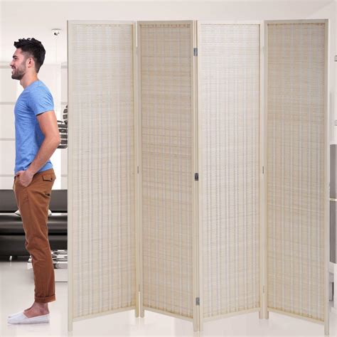 Buy Room Divider Privacy Screen Folding 4 Panel 72 Inches High Portable ...