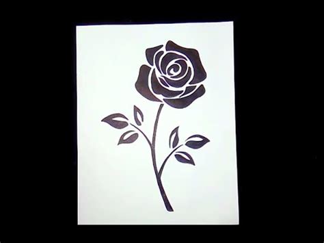 Black Rose Drawing Simple - Michelle Writesya