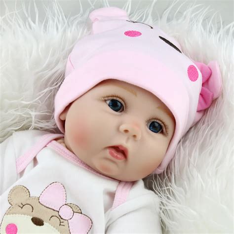 55cm 22inch Silicone Reborn Baby Dolls Baby Alive Soft Real Realistic ...