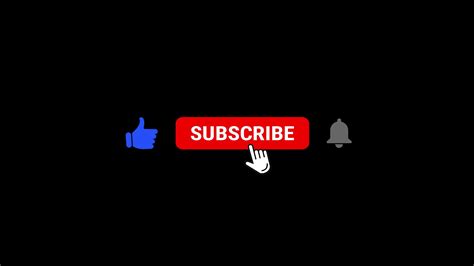 Animated hand cursor clicking subscribe button like and bell icon ...