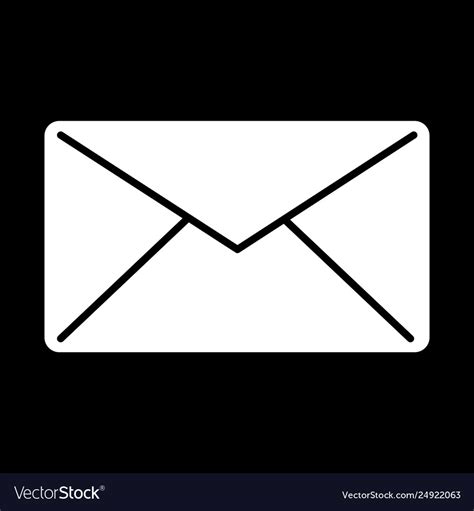 Email icon black and white mail Royalty Free Vector Image