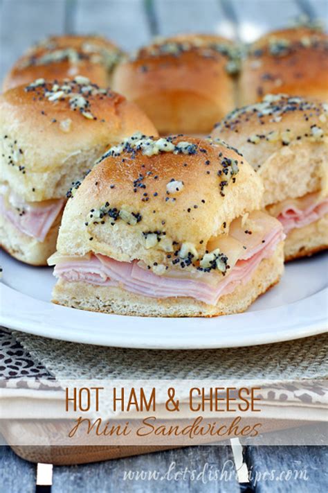 Hot Ham and Cheese Mini Sandwiches Recipe | Just A Pinch Recipes