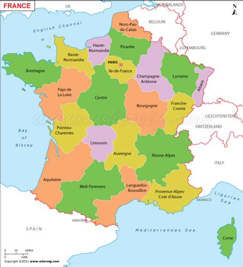 France Map Cities / France Map with Provinces, Cities, Rivers and Roads ...