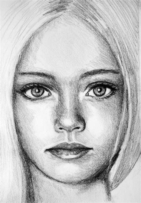 Pretty Girl Face Drawing at PaintingValley.com | Explore collection of ...