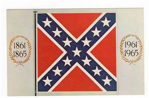 Chrome postcard. Confederate Battle Flag. 1861 -1865. | Jackie's ...