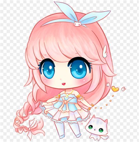 girl anime chibi drawing cute PNG image with transparent background ...