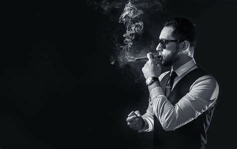 HD wallpaper: watch, suits, smoking, cigars, men, smoke | Wallpaper Flare