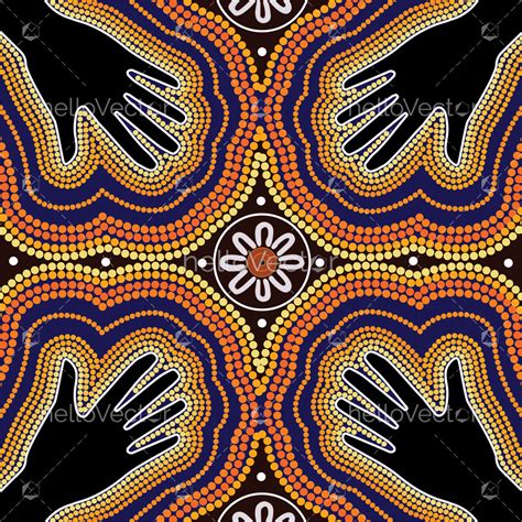 Aboriginal art vector painting. - #HV0000092 - Hello Vector