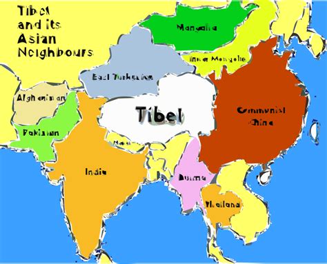 Tibet map - Openclipart