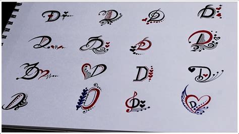 Letter D With Heart Tattoo Designs - Design Talk