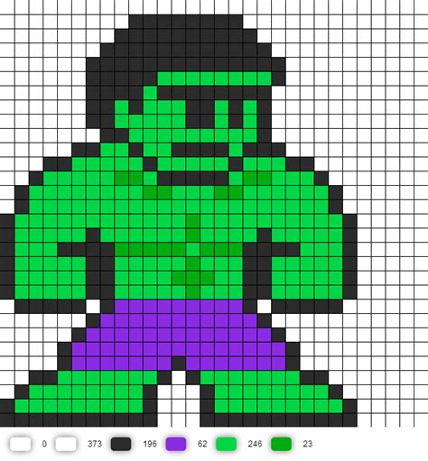 hulk pixel art : +31 Idées et designs pour vous inspirer en images ...