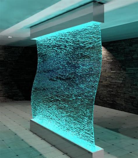 Indoor Glass Waterfall Wall | Backyard Design Ideas