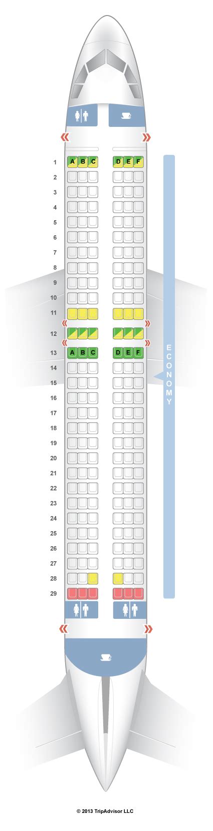 SeatGuru Seat Map Aer Lingus Airbus A320 (320)