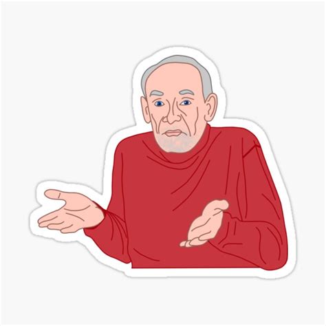 "Old Shrugging Man Stock Photo" Sticker for Sale by XamXam00 | Redbubble