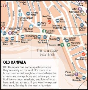 Map of Kampala, Uganda – Africa Guide Maps