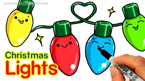 Cartoon Christmas Lights Drawing - bmp-jiggly