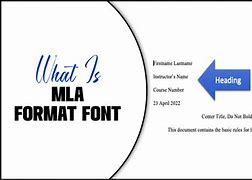 Image result for MLA Font Style