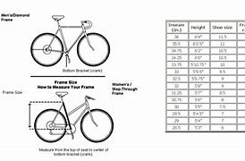 Image result for Bike Frame Size Chart Inches