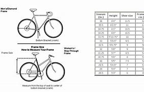 Image result for Bicycle Bike Frame Size Chart